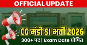 CG Vyapam Mandi Sub Inspector Recruitment 2026
